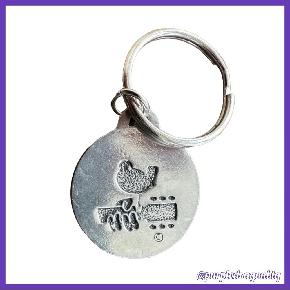 CUSTOM WOODSTOCK-BETHEL WOODS LOGO/PEACE KEY RING